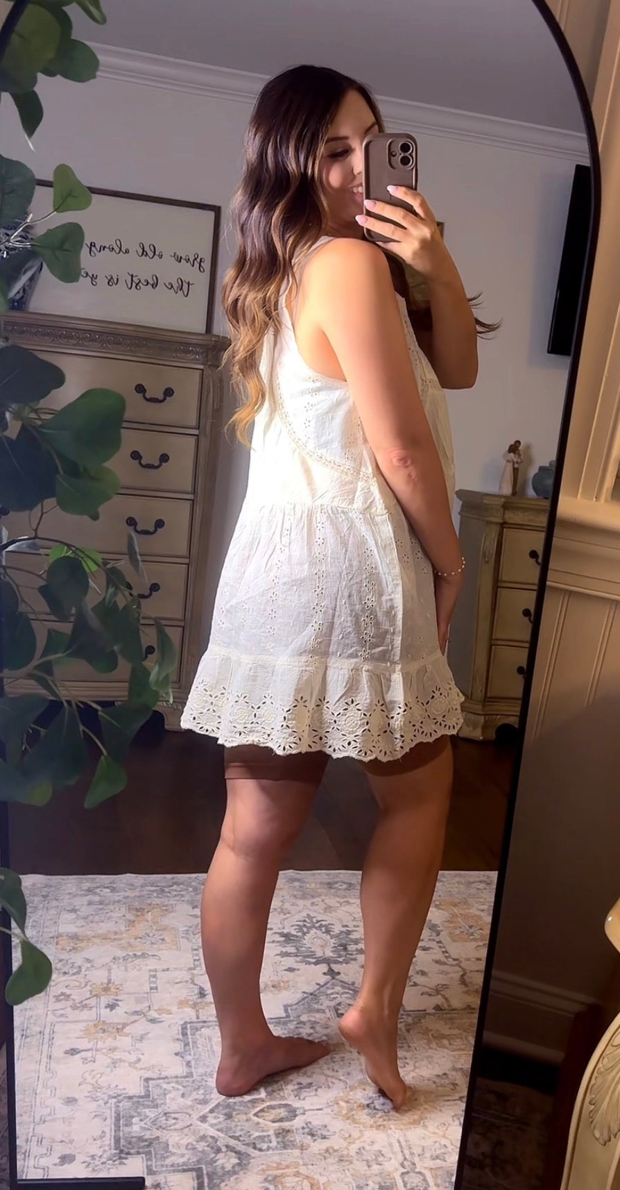 POL Eyelet Mini Dress