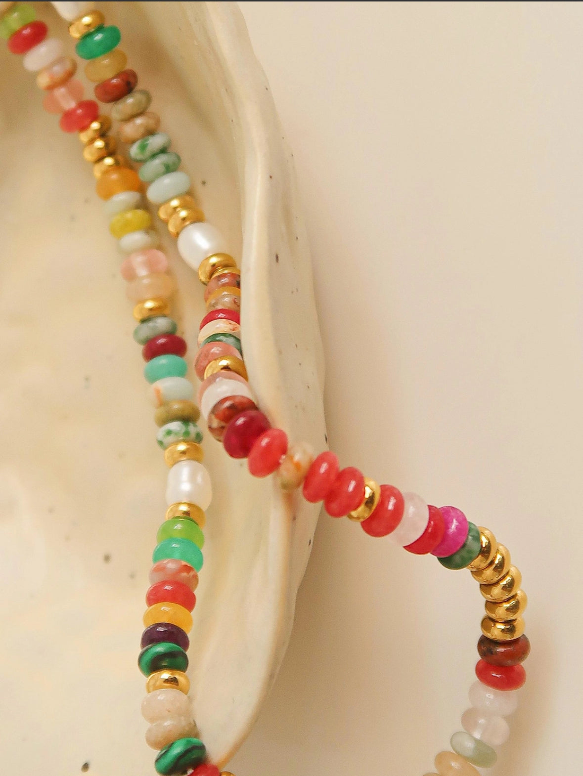 Boho Color Bead Necklace
