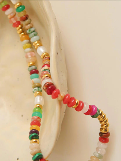 Boho Color Bead Necklace