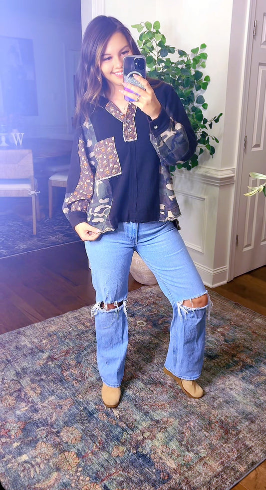 The Florally Camo Top (POL)