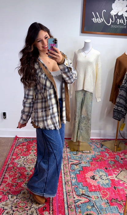 Hooded For Fall Flannel (2 Colors)