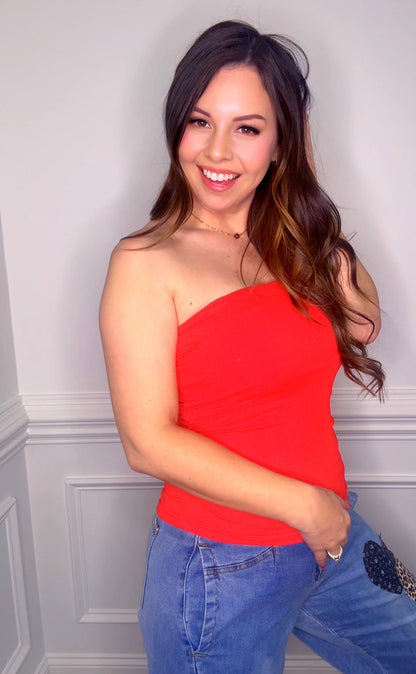 Wishlist Red Strapless Top