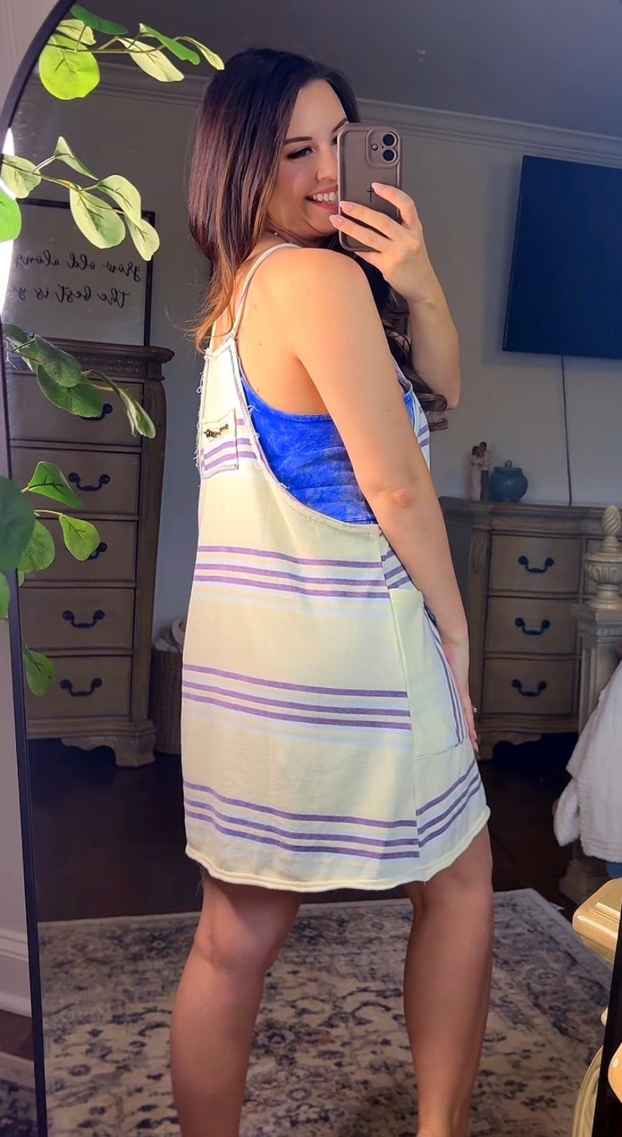 WASHED ROMPER DRESS WITH SHORTS