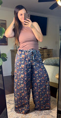POL Floral Print Straight Fit Pants