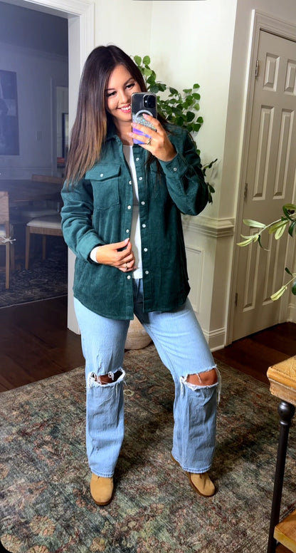 Evergreen Button Up