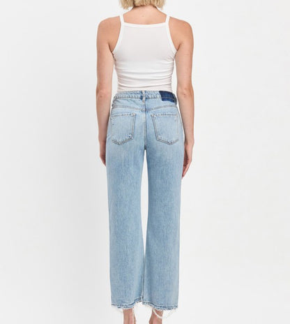 90's High Rise Slim Wide Denim Jeans