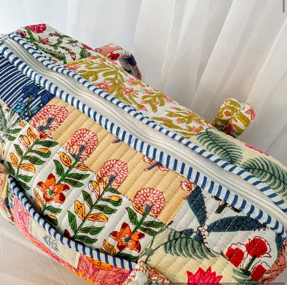 Fancy Grace Quilted Mini Duffel Bag (Wildflower)