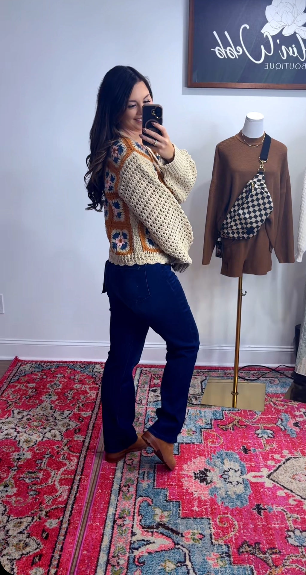 Granny Squares Crochet Cardigan