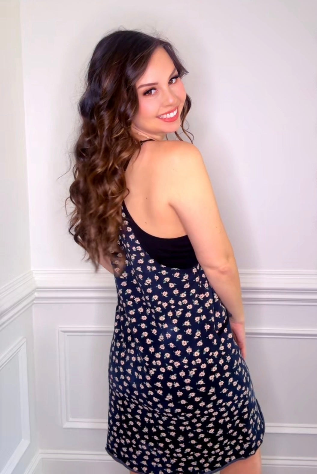 FLORAL PRINTED WASHED TERRY ROMPER