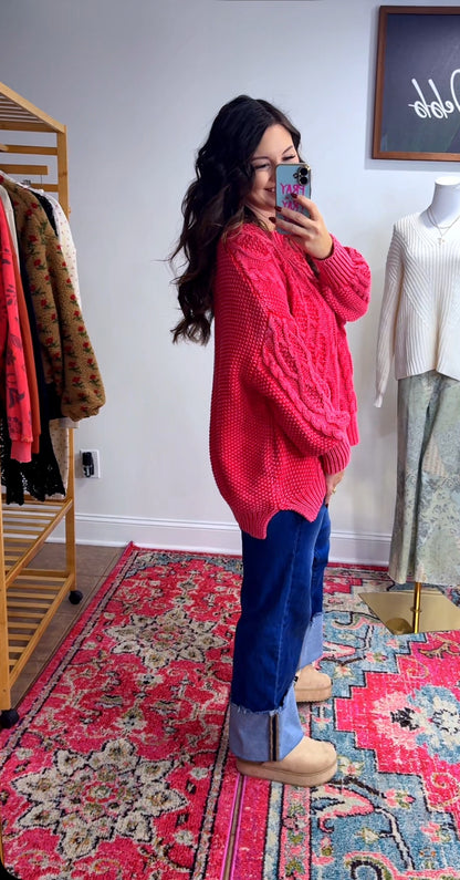 Raspberry This Christmas Sweater