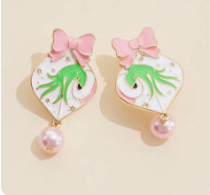 Grinch Pearl Dangle