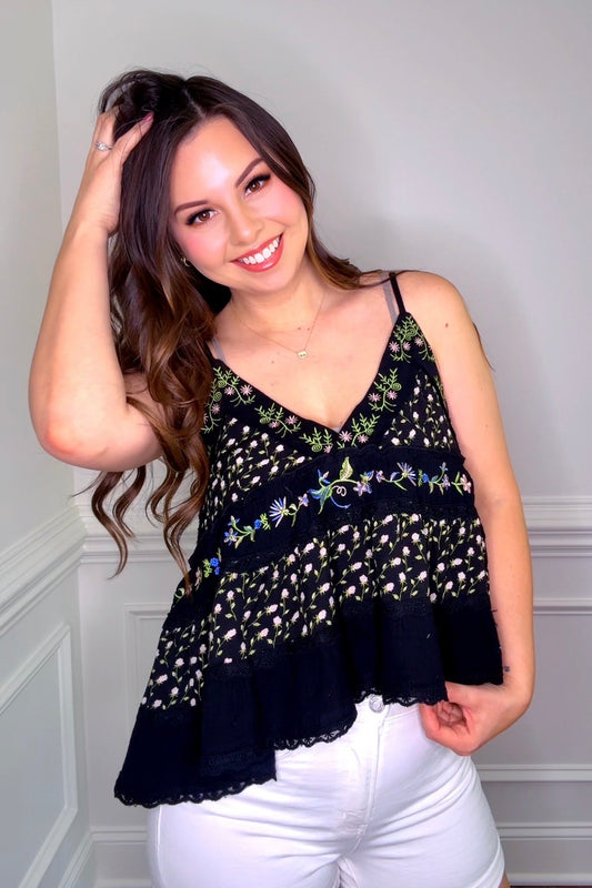 Pol Floral Accent Tank (3 colors)