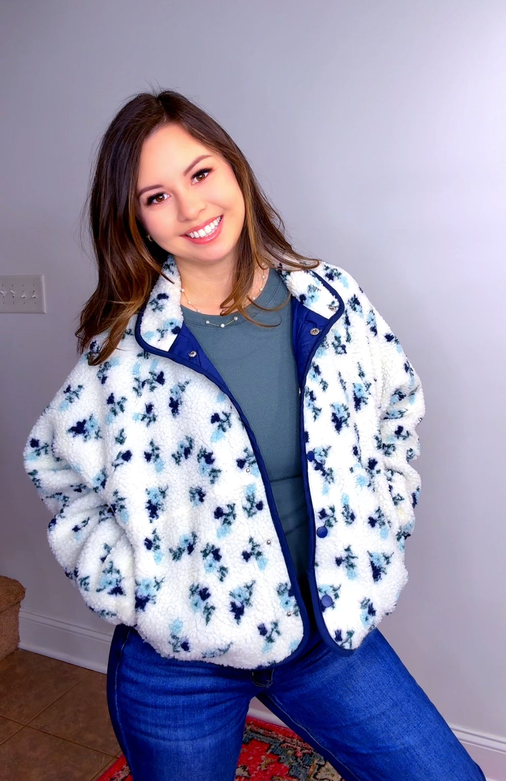 Petals in Blue Jacket