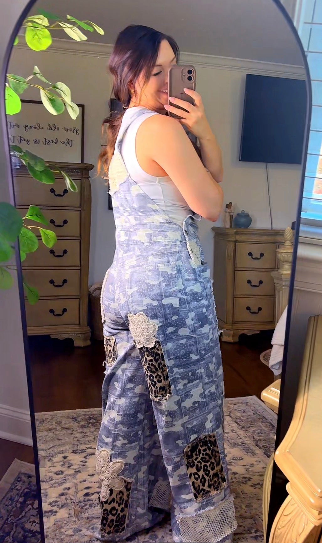 Almond Camo POL Overalls