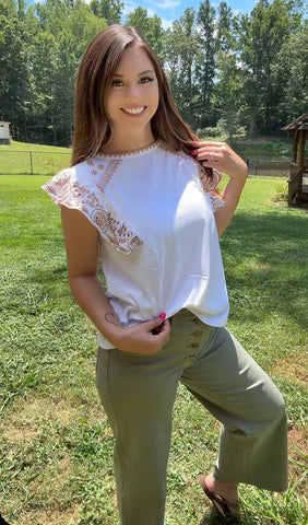 Darling Embroidered Top
