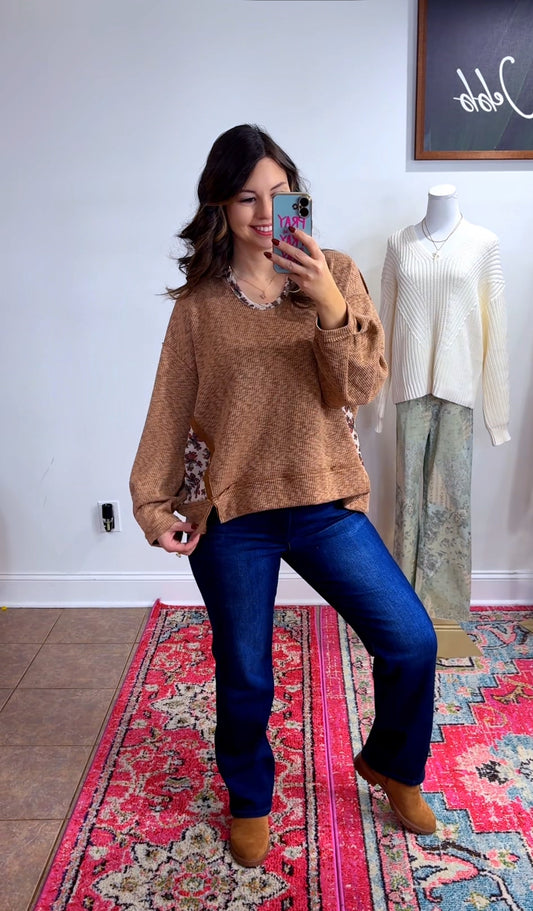 Touch of Floral Pullover