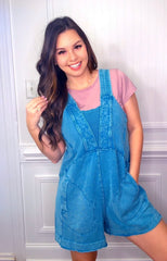 MINERAL WASHED TERRY SHORT ROMPER (2 colors)