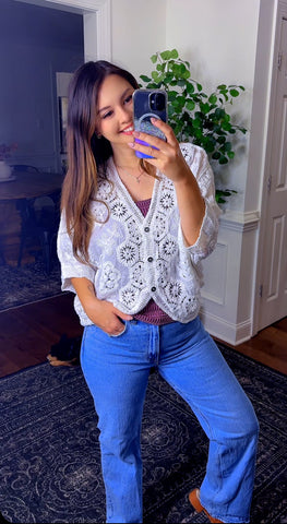 Crochet Me Cute Cardigan (2 Colors)