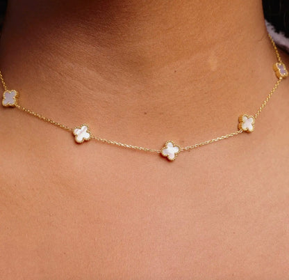 Mini White Floral Necklace