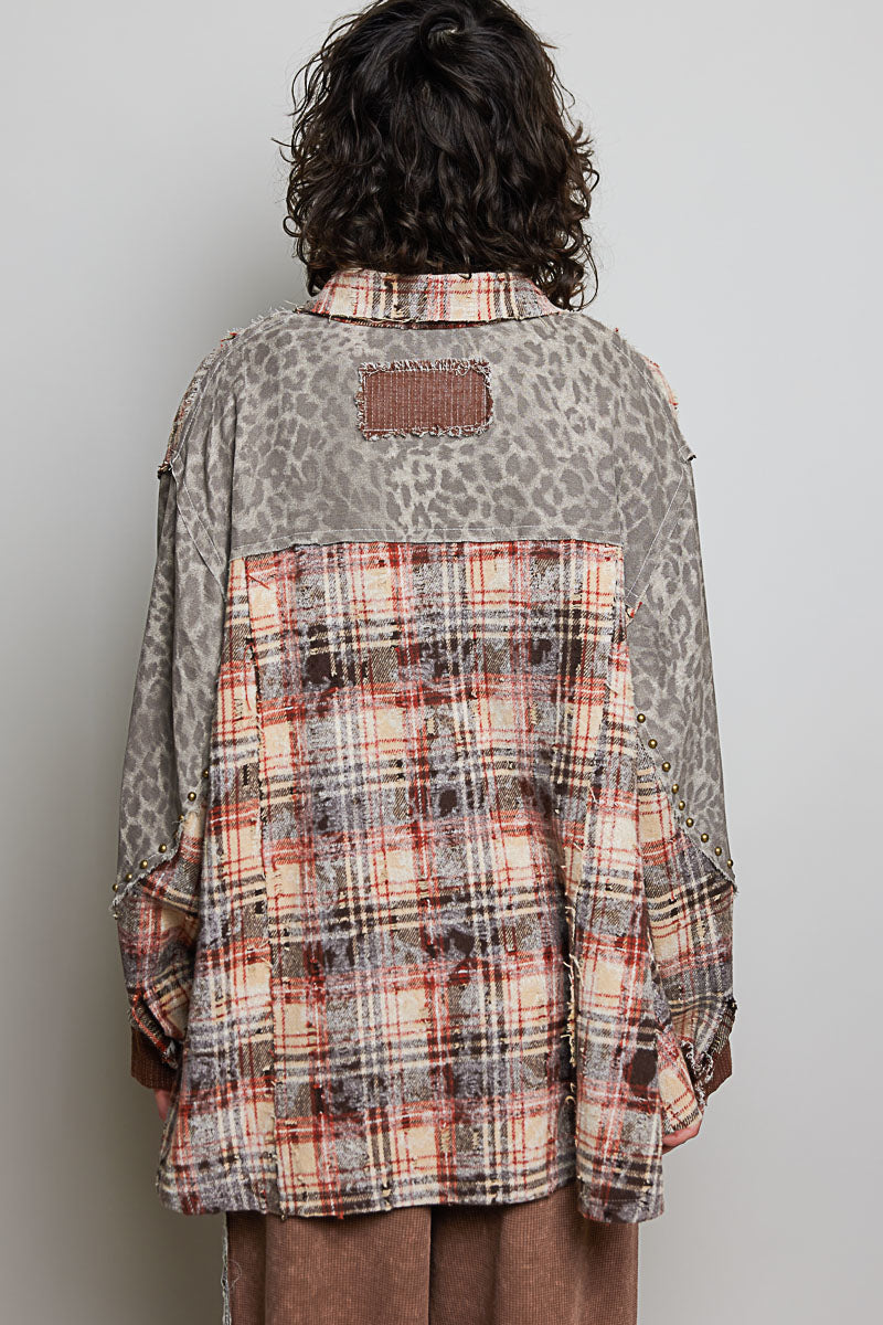 Rustic Rebel Plaid Shacket- POL