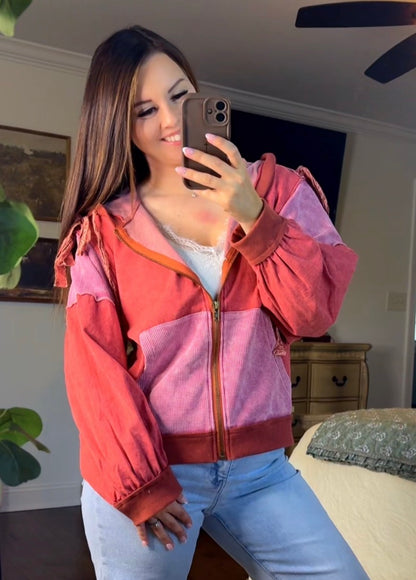 POL Washed Terry Knit Jacket (2 colors)