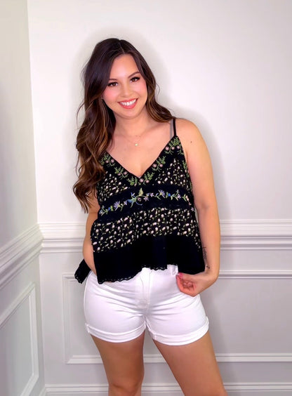 Pol Floral Accent Tank (3 colors)