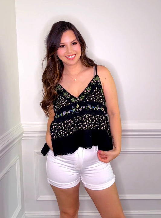 Pol Floral Accent Tank (3 colors)