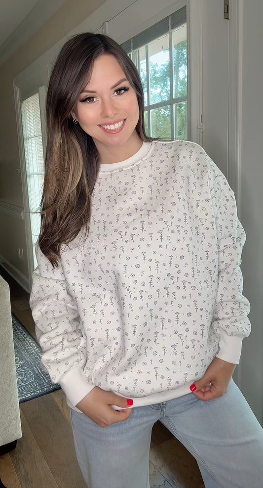 Darling Floral Pullover Sunkissed