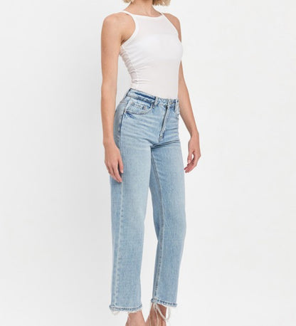 90's High Rise Slim Wide Denim Jeans