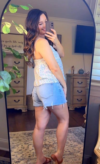 Things Between FLORAL PRINTED BABYDOLL CAMI TOP