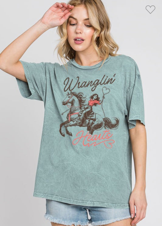 Wranglin' Hearts Graphic Tee