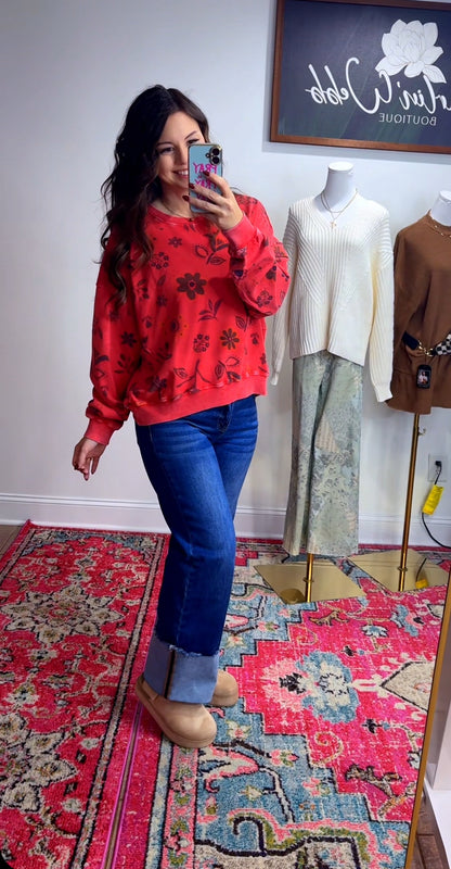 Fall Floral Pullover