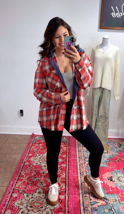 Hooded For Fall Flannel (2 Colors)