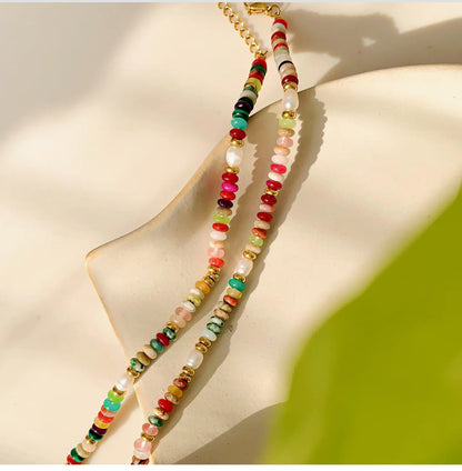 Boho Color Bead Necklace