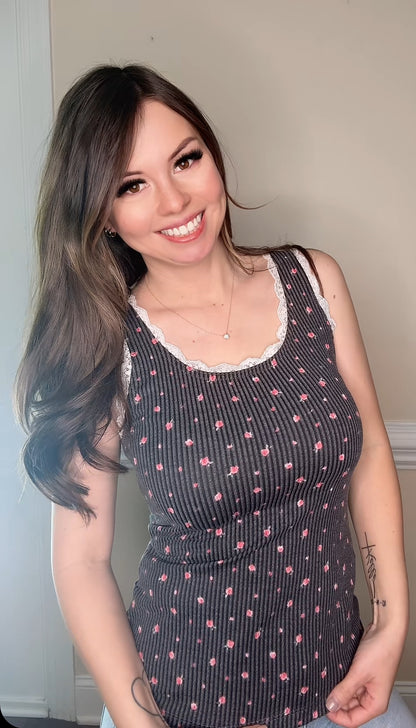 Floral Lace Tank (2 Colors)