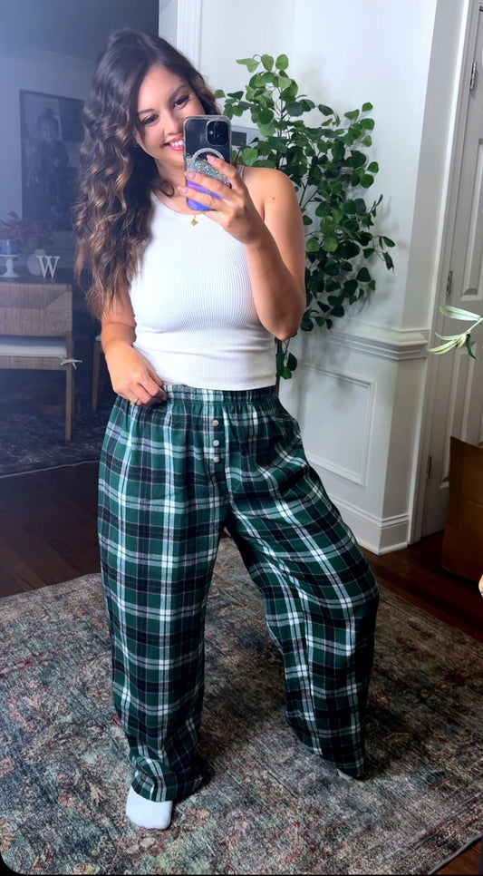 Plaid Flannel PJ Bottoms (3 Colors)