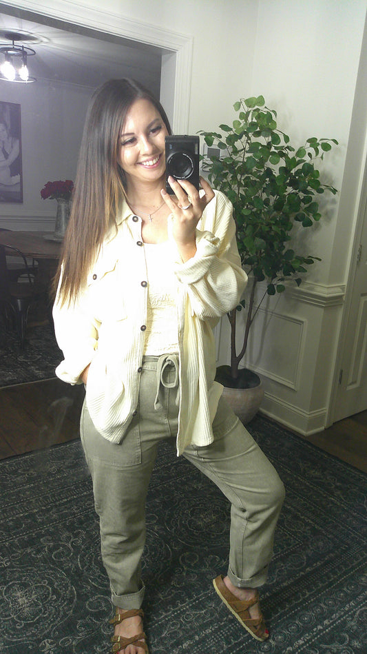Your Go To Button Up (Cream)
