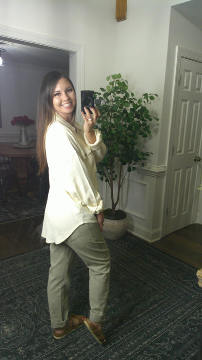 Your Go To Button Up (Cream)