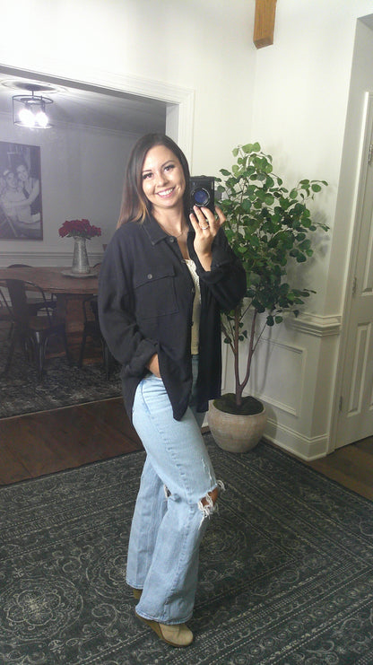 Your Go To Button Up (Black)