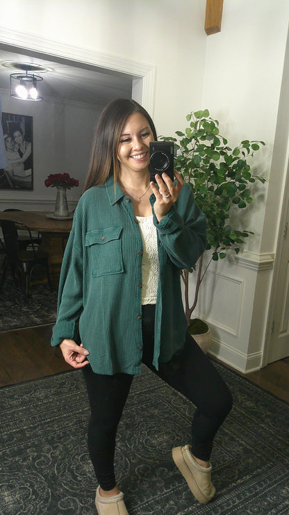 Your Go To Button Up (Green)