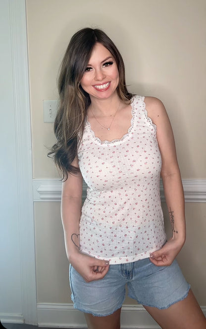 Floral Lace Tank (2 Colors)