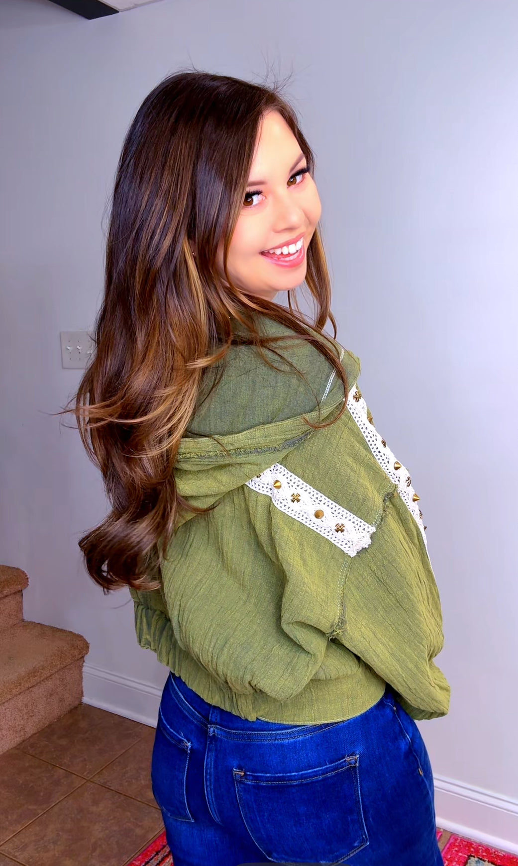 Olive Stud Jacket