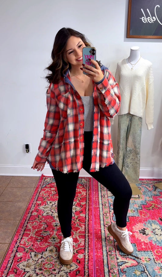 Hooded For Fall Flannel (2 Colors)