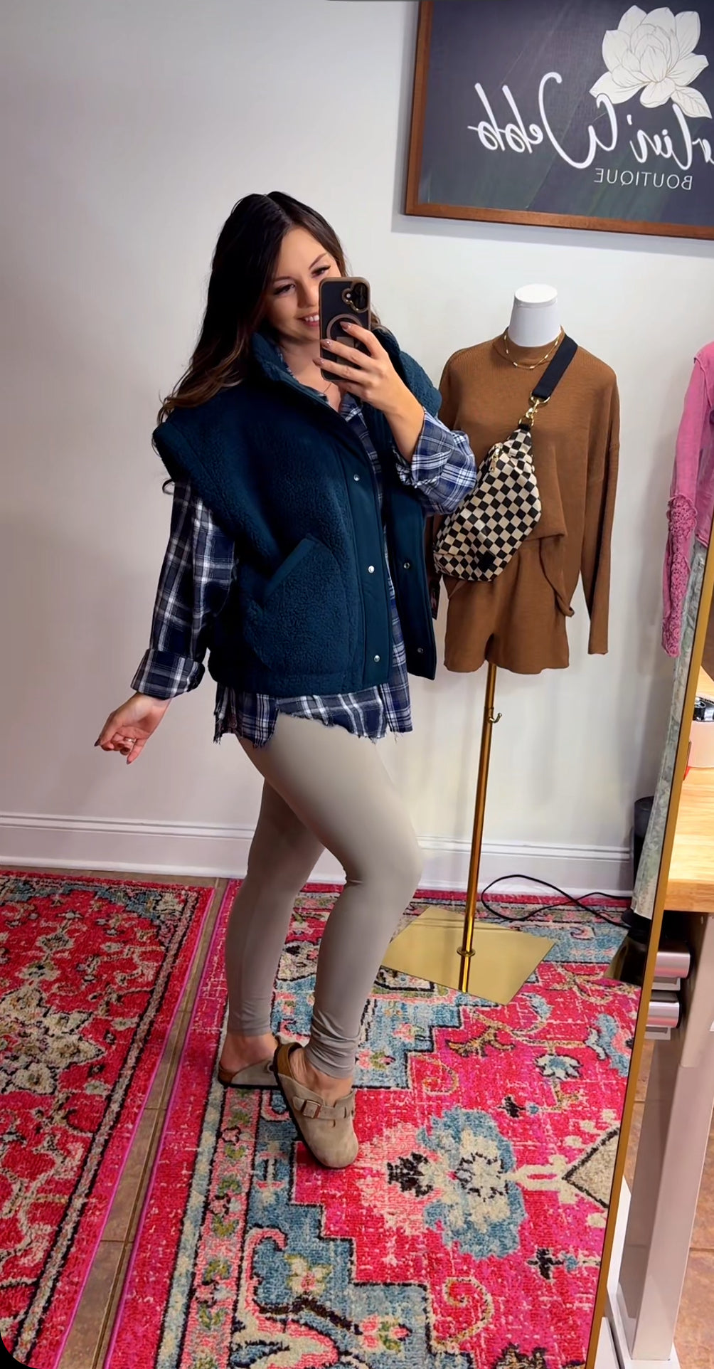 Evergreen Sherpa Vest