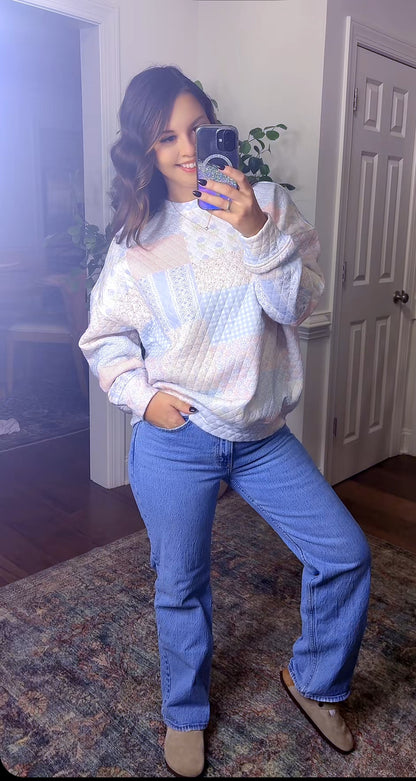 The Quilted Pastel Pullover