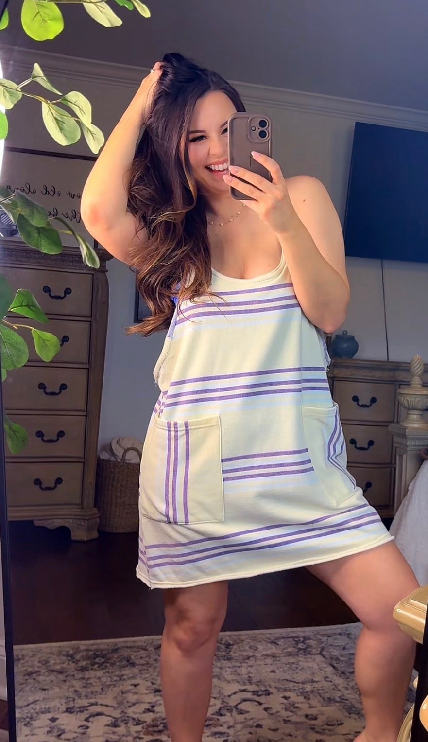 WASHED ROMPER DRESS WITH SHORTS