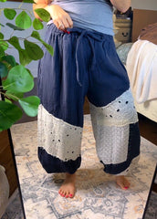 Lace Trim Accent Pants