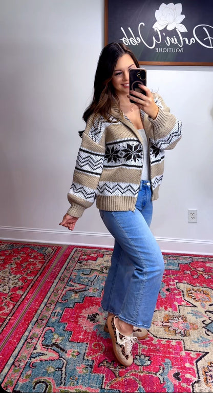 Snowflake My Winter Zip Up Jacket