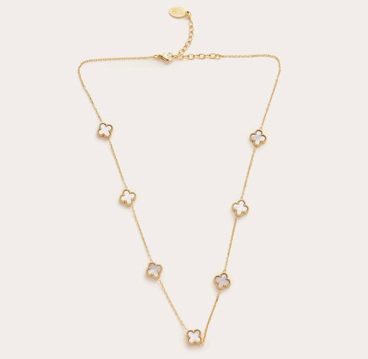 Mini White Floral Necklace