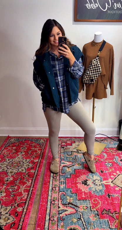 Evergreen Sherpa Vest